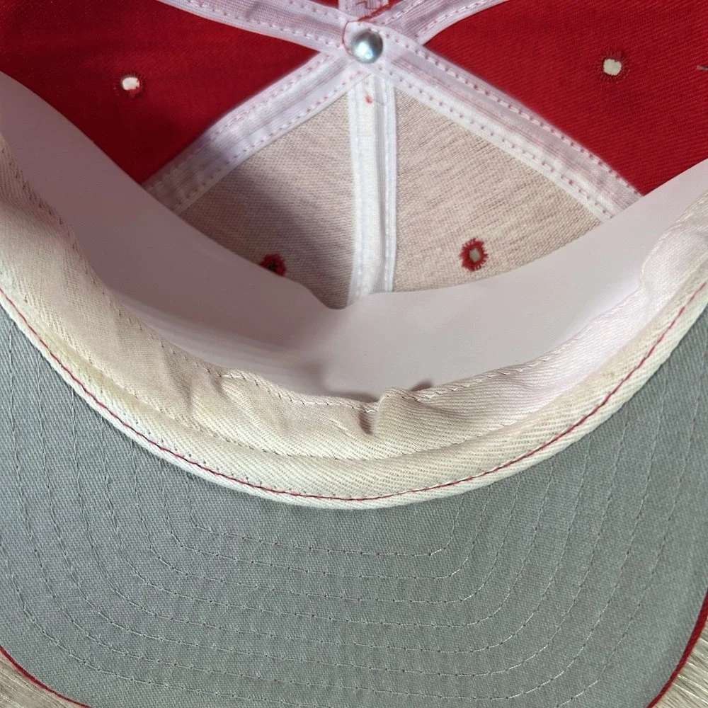 VTG New Era Bellefonte Wrestling Snapback Hat Red Wool Cap Made in USA